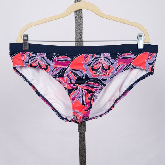 Lands' End Other - Lands' End Swimwear Pink Purple Floral Pattern Bikini Bottoms Women's Size 16